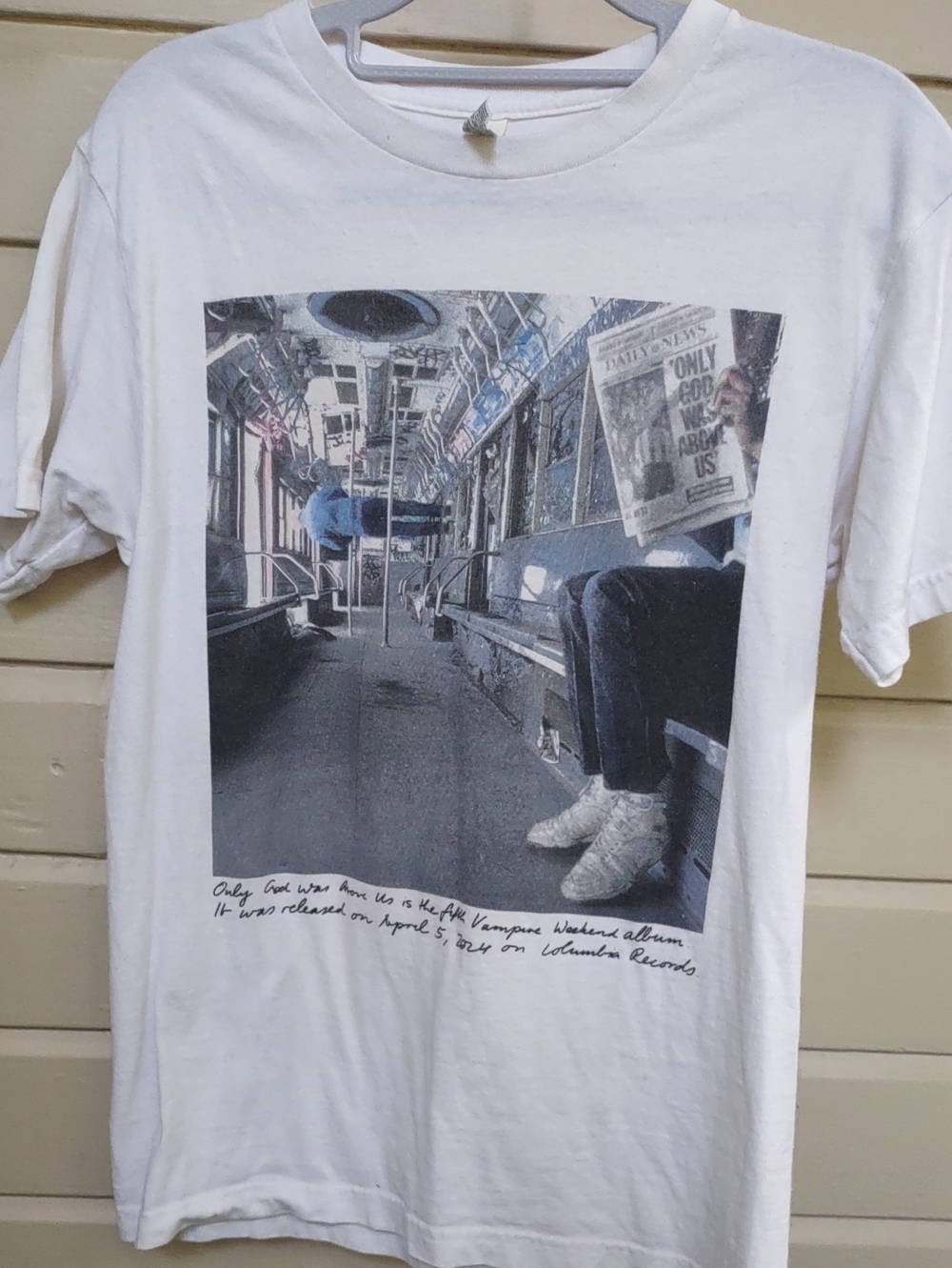 Vampire Weekend "Only God Was Above Us" Unisex T-shirt, EUC, Size S